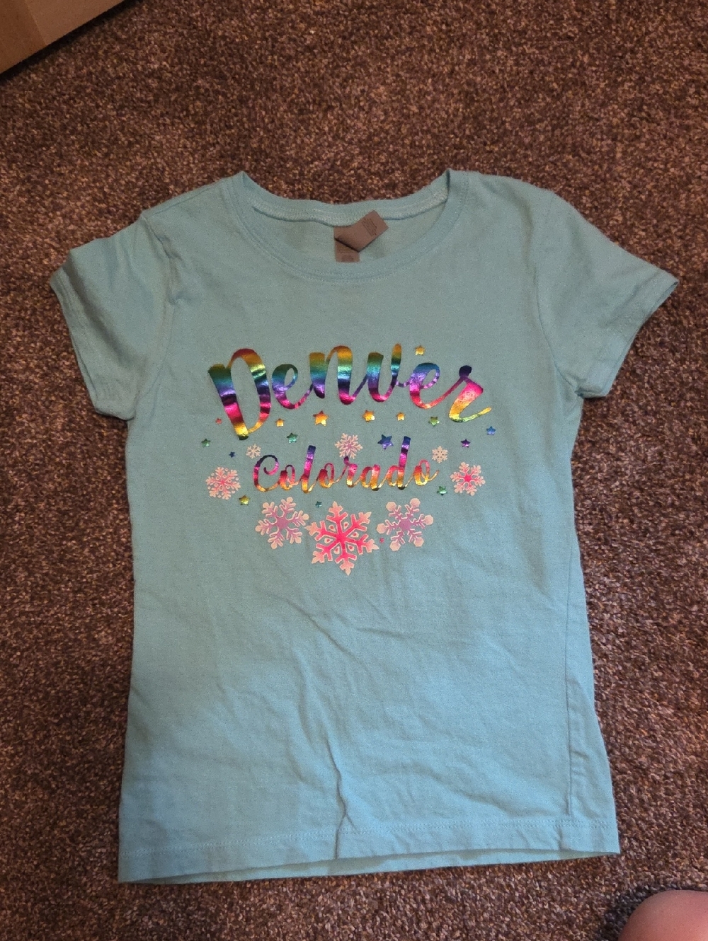 Girls' Light Blue 'Denver Colorado' Graphic Tee